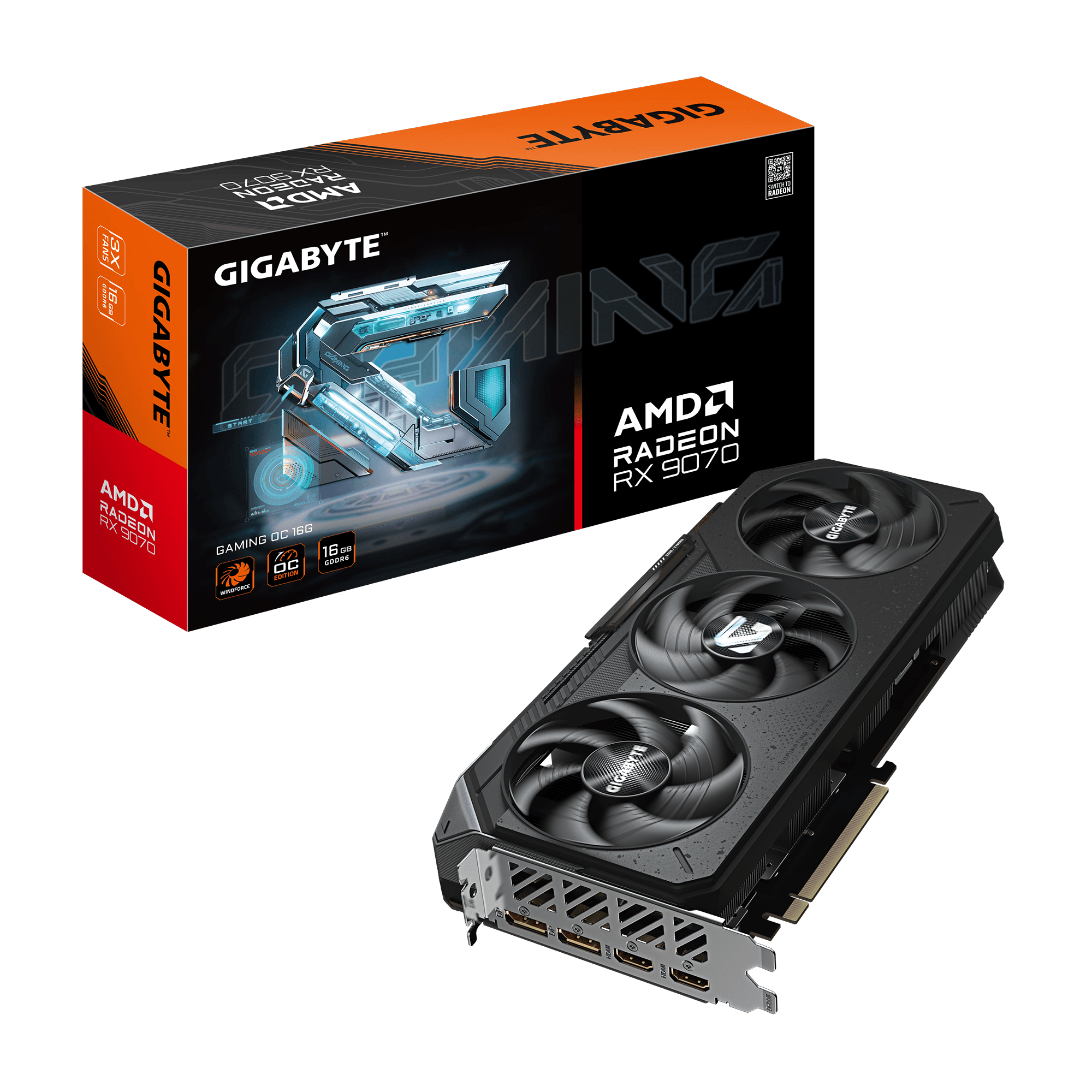 GIGABYTE Radeon RX 9070 GAMING OC 16G