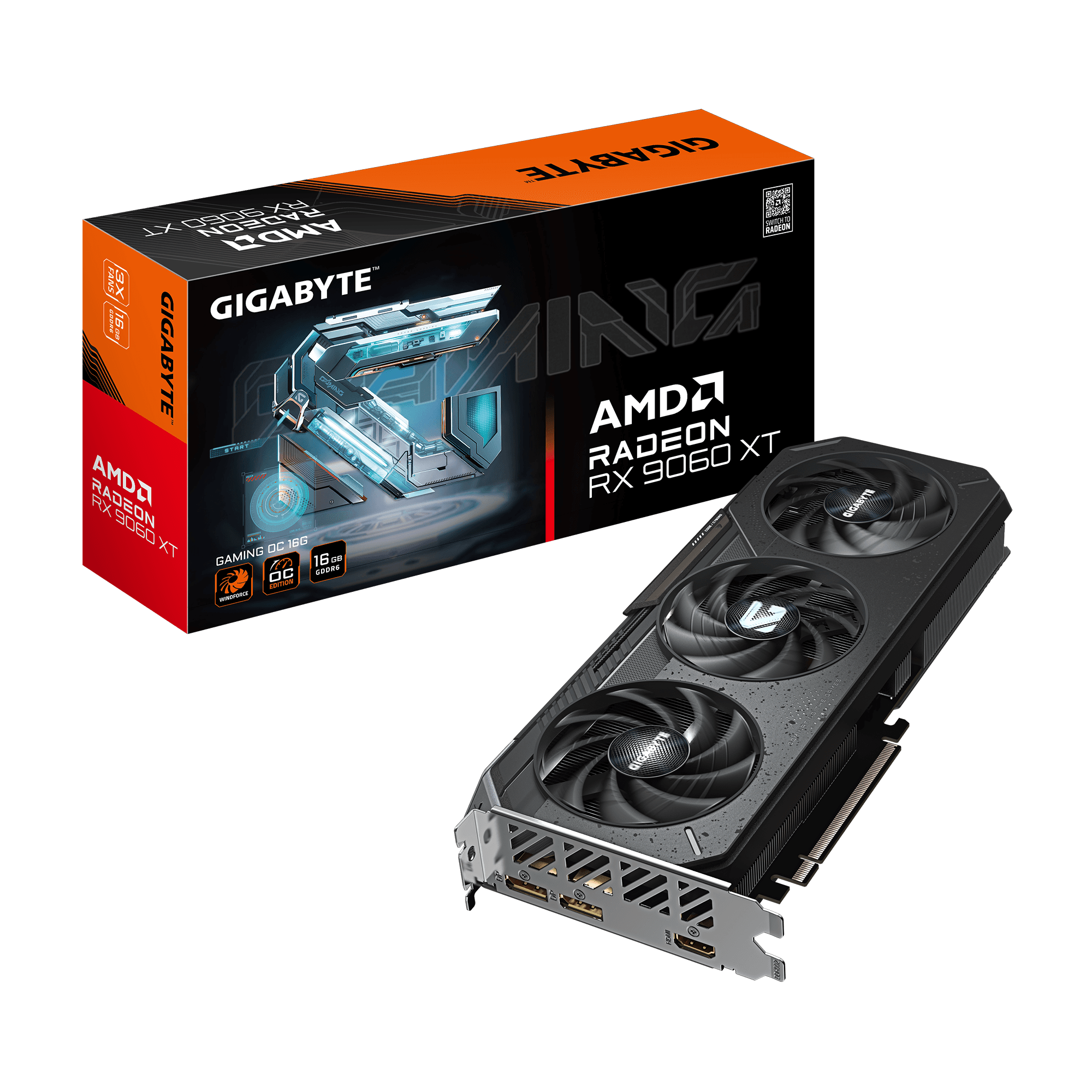 GIGABYTE Radeon RX 9060 XT Gaming OC 16GB GDDR6